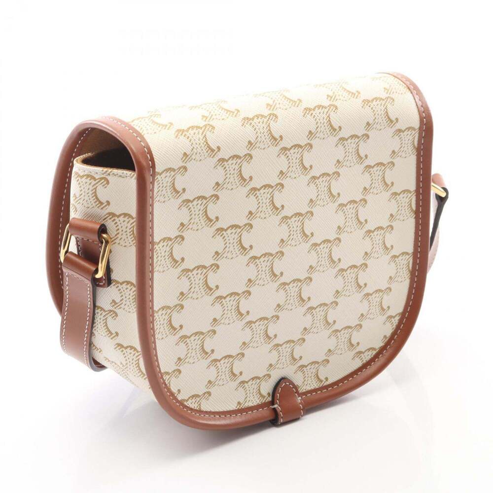 Celine Folco Medium Triomphe Shoulder Bag, Coated Canvas and Leather, Women's... - Picture 2 of 7